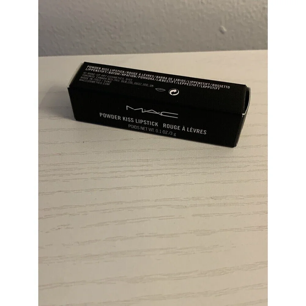MAC Cosmetics Powder Kiss Lipstick WERK WERK WERK 0.1 Oz Full Size 922 Cool Red